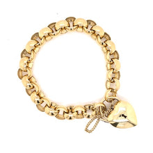 Load image into Gallery viewer, Vintage Belcher Bracelet with Heart Lock