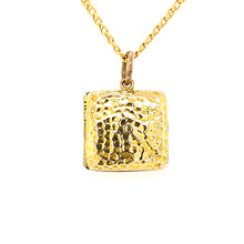 Load image into Gallery viewer, Square Locket pendant with hammered finish