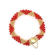 Load image into Gallery viewer, coral gold bead bracelet melbourne