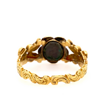 Load image into Gallery viewer, Georgian Pearl and Emerald Flower Ring