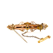 Load image into Gallery viewer, Antique Red Stone & Seed Pearl Brooch