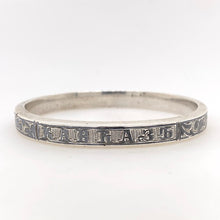 Load image into Gallery viewer, Antique Bohemian Sterling silver turquoise bangle.