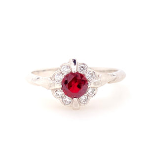 18ct white gold Ruby and Diamond Ring