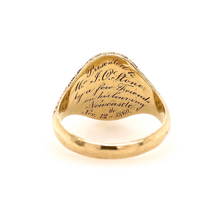 9ct Old Gold SardOnyx Signet Ring - SOLD