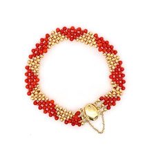 Load image into Gallery viewer, coral gold bead bracelet melbourne
