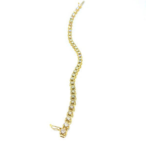 14ct Yellow Gold Italian Line/Tennis Bracelet