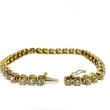 Load image into Gallery viewer, 14ct Yellow Gold Italian Line/Tennis Bracelet
