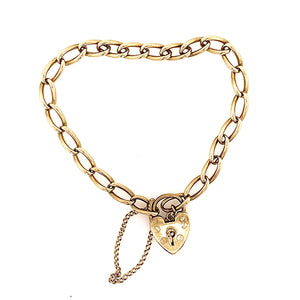 Victorian English Gold Padlock Bracelet