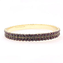 Load image into Gallery viewer, Garnet Double Row Bangle
