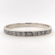 Load image into Gallery viewer, Antique Bohemian Sterling silver turquoise bangle.
