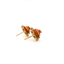 Load image into Gallery viewer, Gold Coral Snake Earrings
