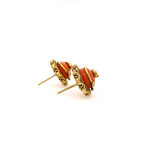 Gold Coral Snake Earrings