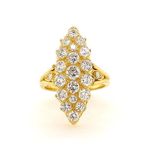 Vintage Diamond Marquise Shaped Ring - SOLD