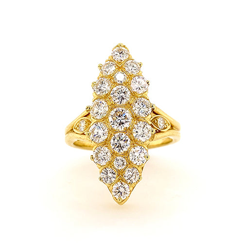 Vintage Diamond Marquise Shaped Ring - SOLD